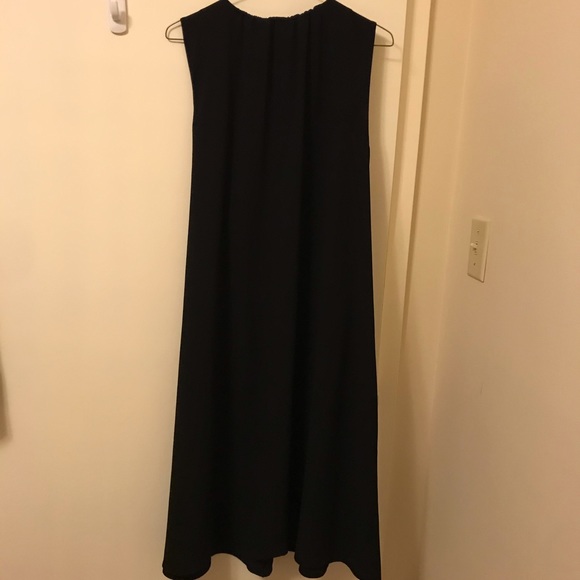 Oak & Fort Black Front-Tie 3/4 Length Tunic Dress - Picture 2 of 2